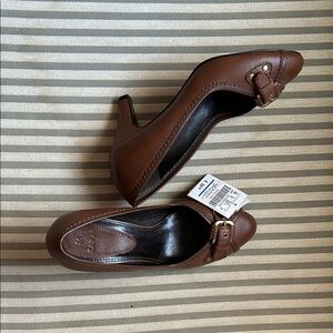 Zara Brown Women's Heels with Buckle
